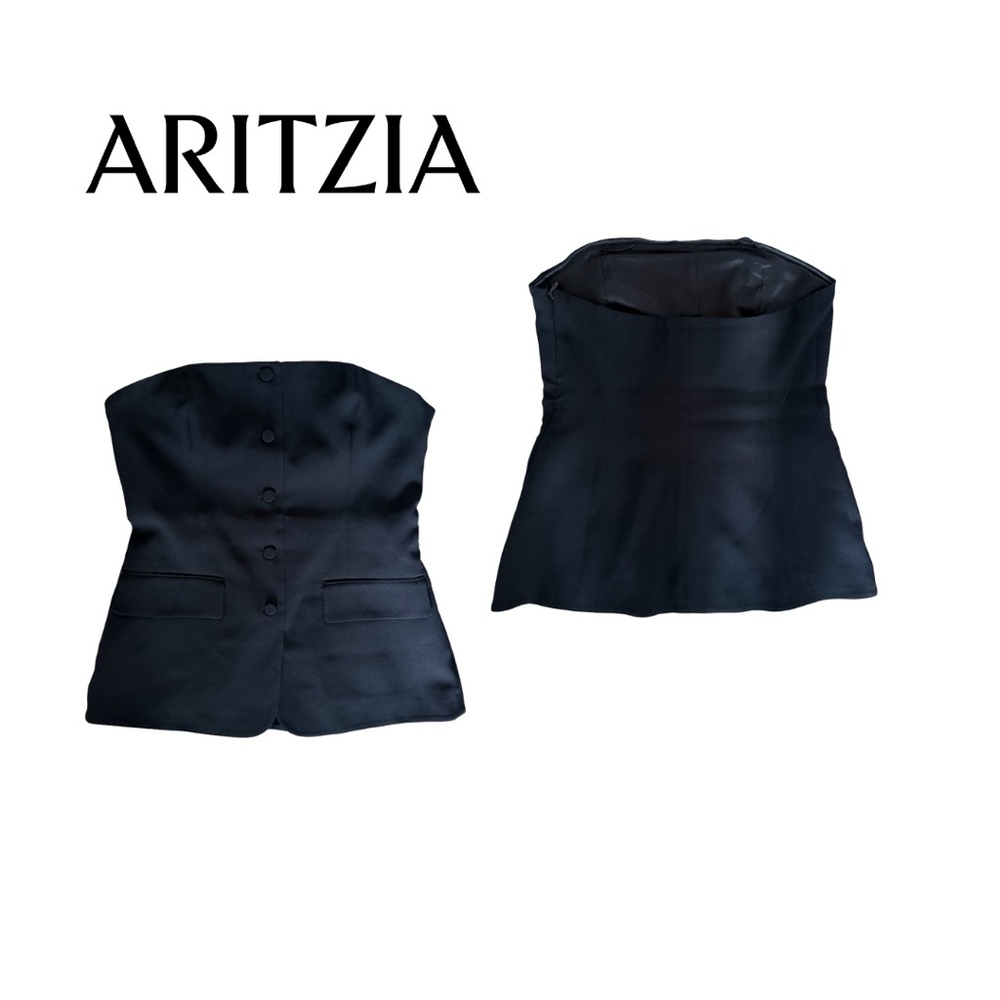 Aritzia Black Strapless Top